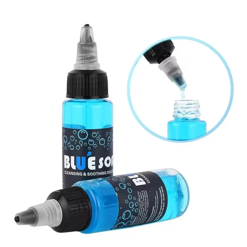 KVM Tattoo Blue Soap with Foaming Bottle Tattoo Kit Soothing Solution Avoiding Skin Irritation Cleaning Tool Tattoo Supplies
