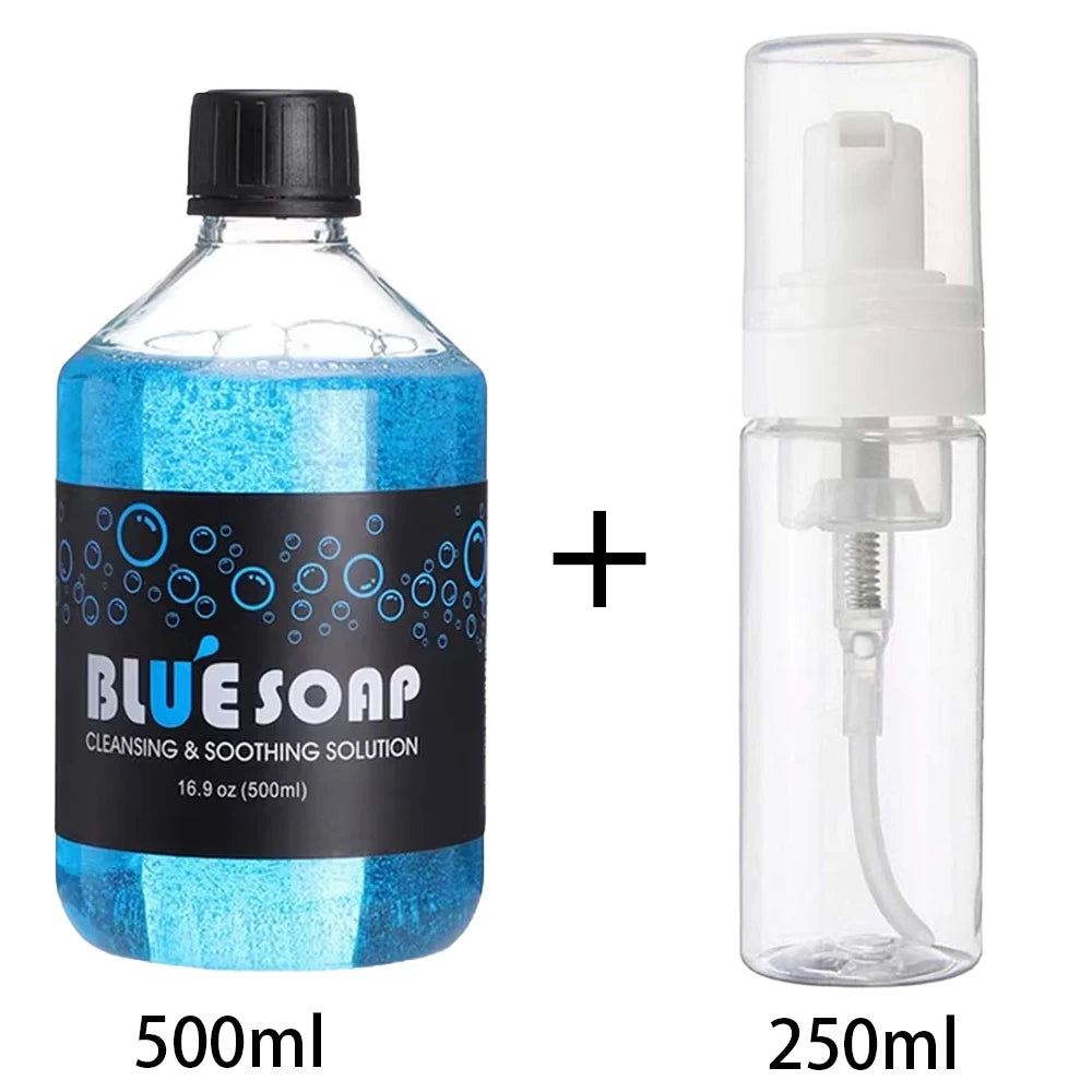 KVM Tattoo Blue Soap with Foaming Bottle Tattoo Kit Soothing Solution Avoiding Skin Irritation Cleaning Tool Tattoo Supplies