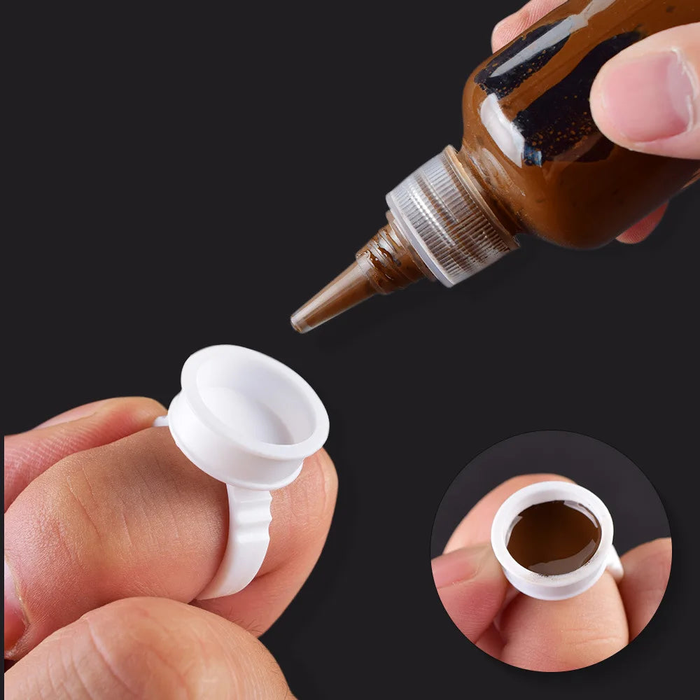 Disposable Pigment Ink Rings – 100pcs | S to XL | Tattoo & PMU