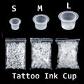 Disposable Tattoo Ink Caps — S/M/L Clear Plastic Cups (100/1000pcs)