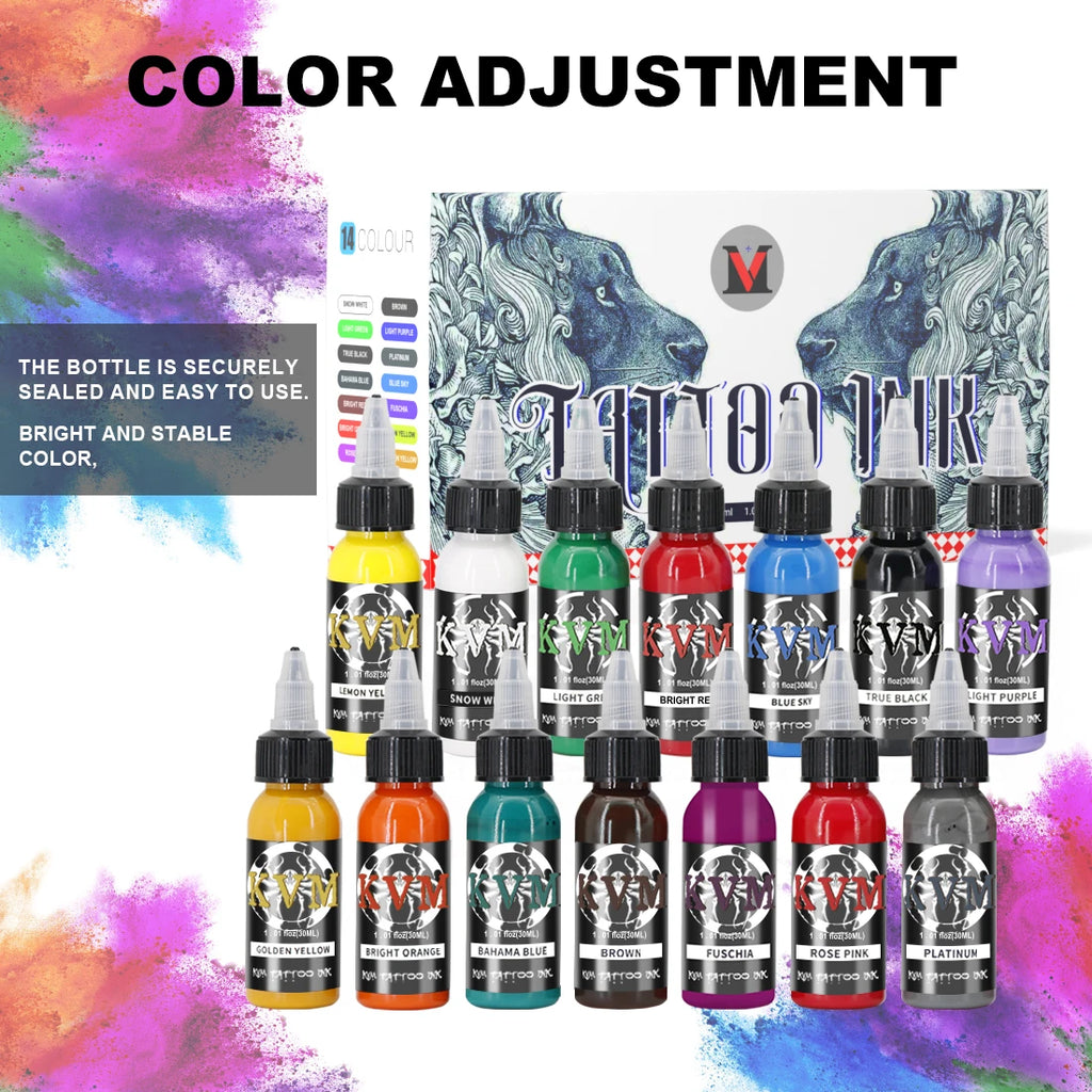 Professional Tattoo Ink — 30ml/1oz (14 Colors Available)