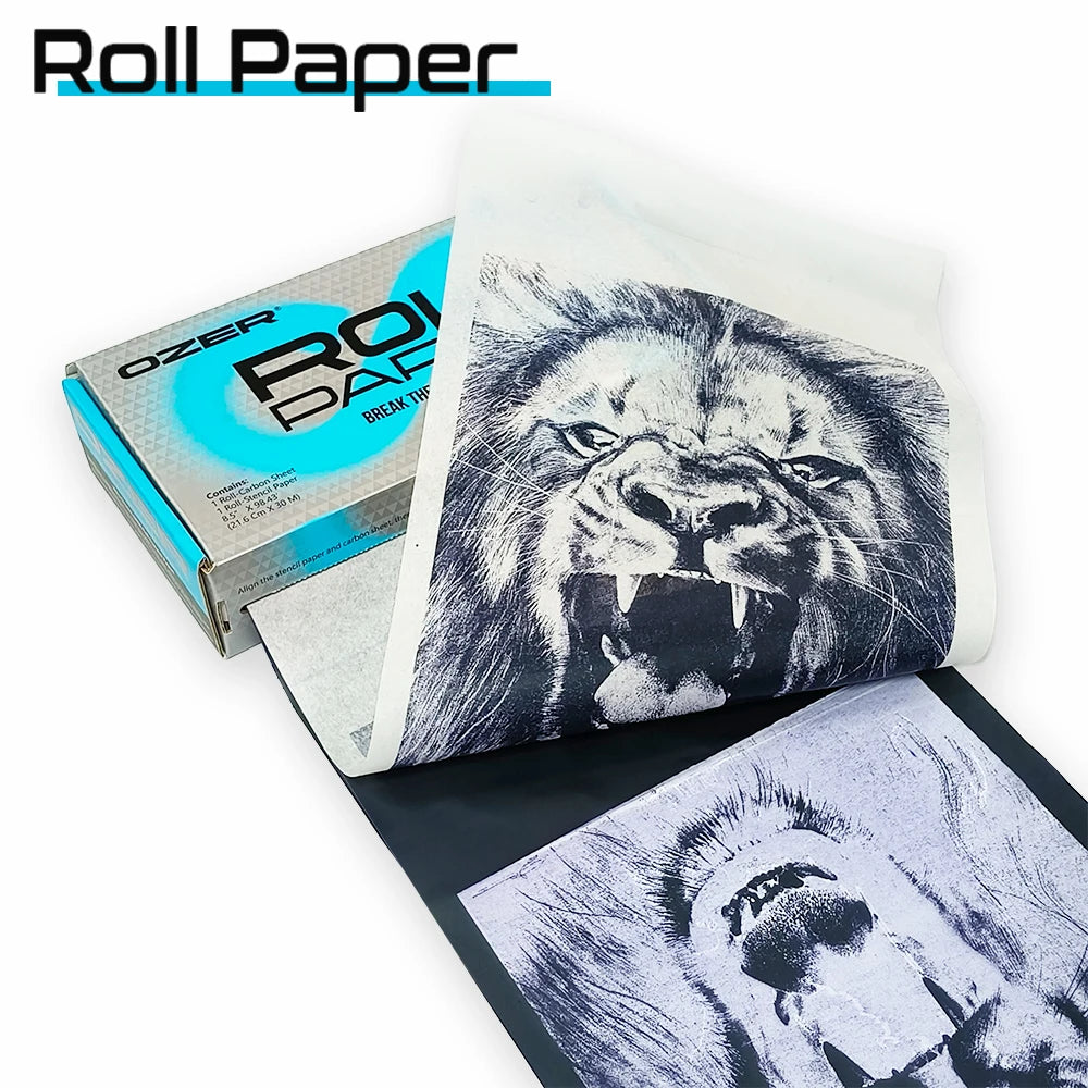 OZER Roll Paper – Thermal Transfer Paper Roll 5"×98ft | 2 Rolls per Box