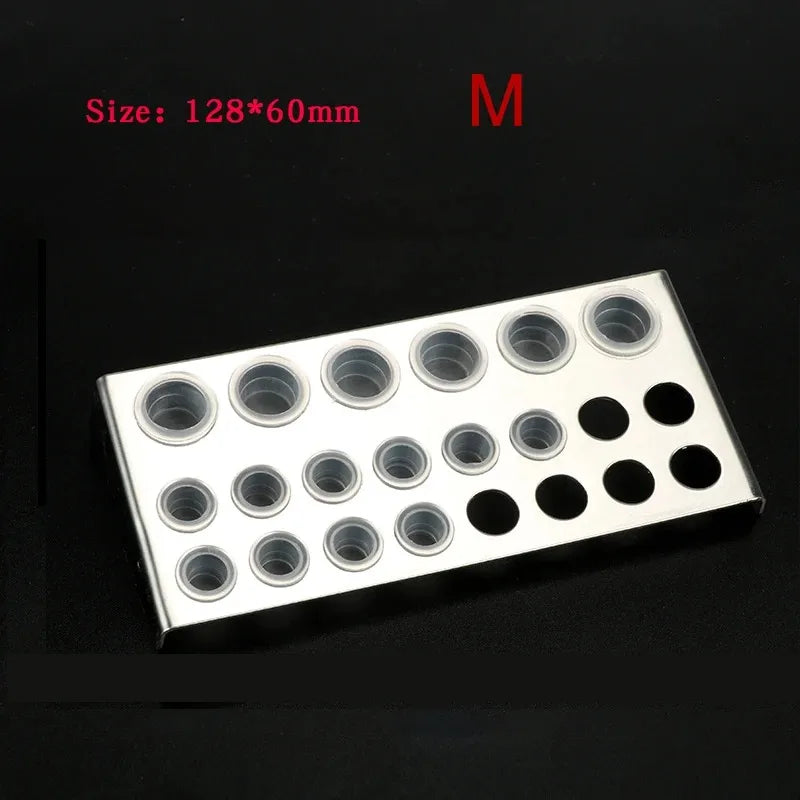 Tattoo Ink Cup Holder Stand – 7 to 23 Holes | Metal & Plastic