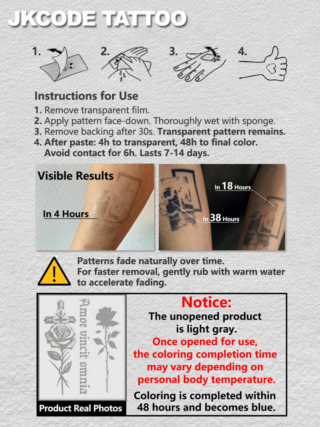 Get Rich Or Die Trying. Semi-Permanent Tattoo for 1 to 2 weeks.