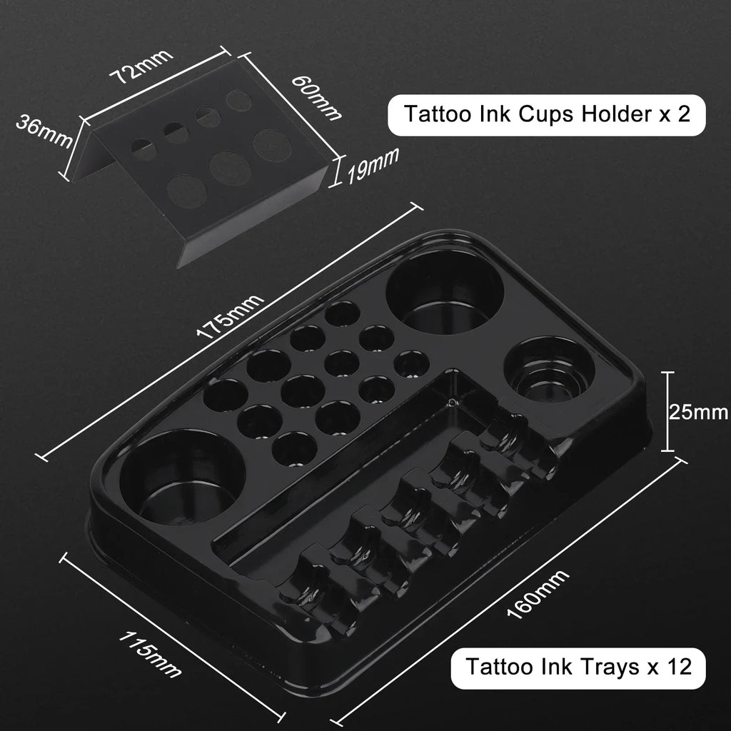 Disposable Tattoo Ink Palette Tray — Thickened Pigment Holder (12/24pcs)