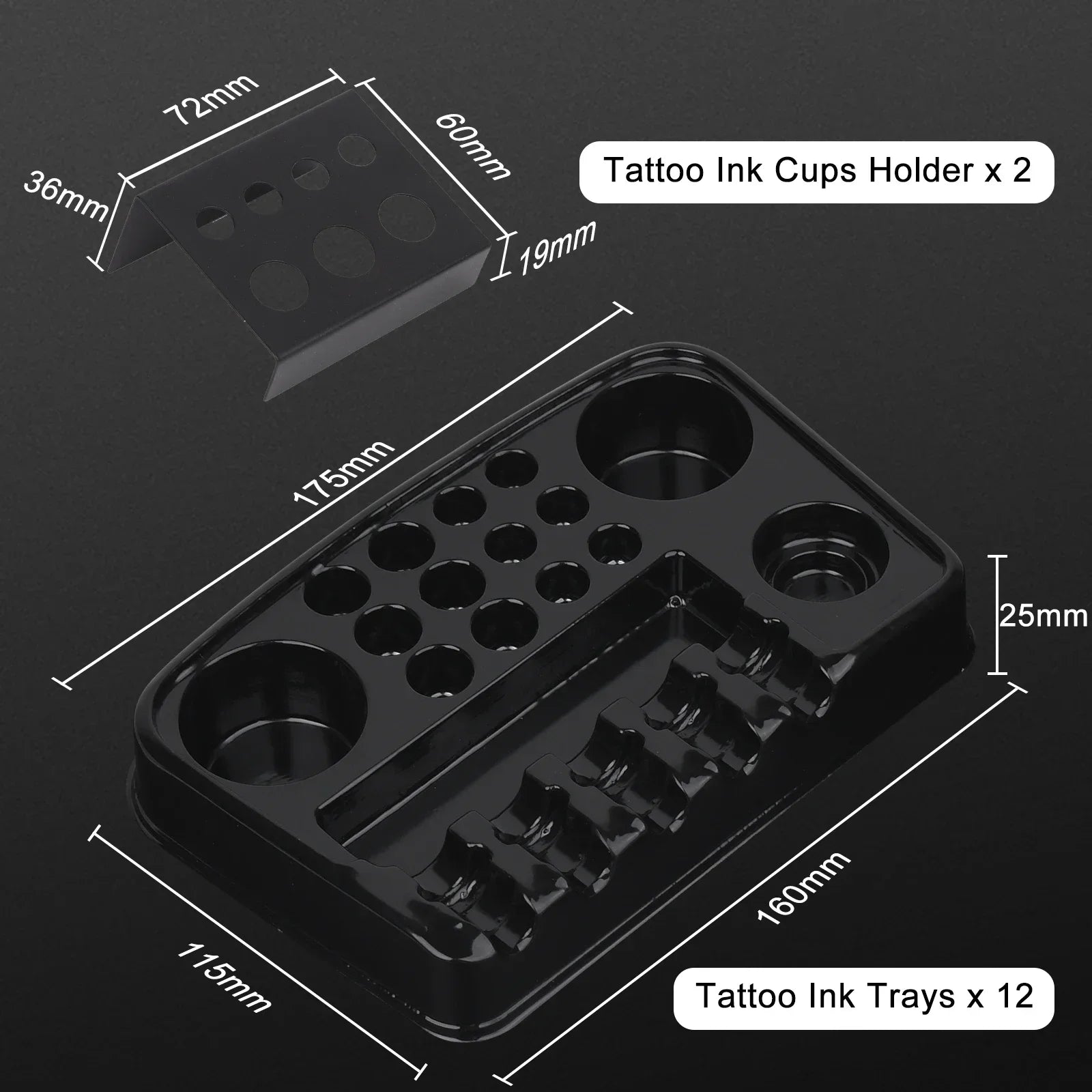 Disposable Tattoo Ink Palette Tray — Thickened Pigment Holder (12/24pcs)