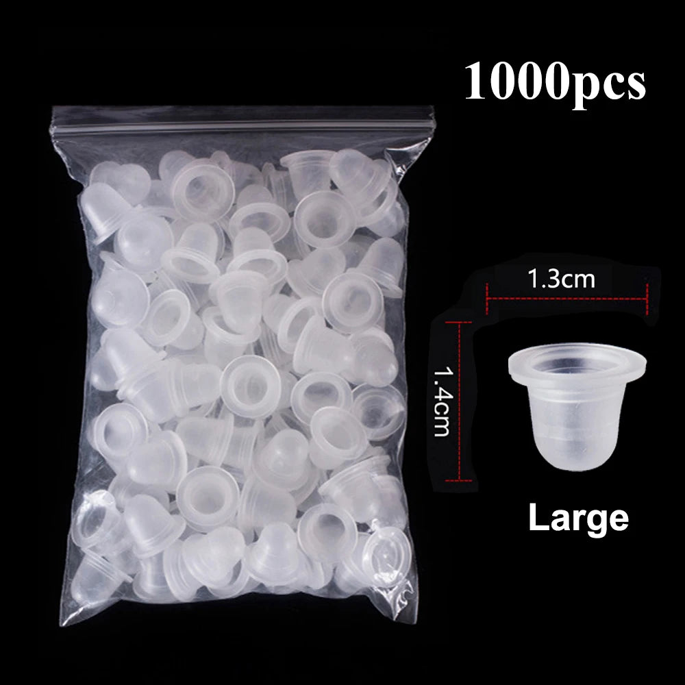 EMALLA Silicone Tattoo Ink Cups — Disposable Pigment Holder (100/500/1000pcs)
