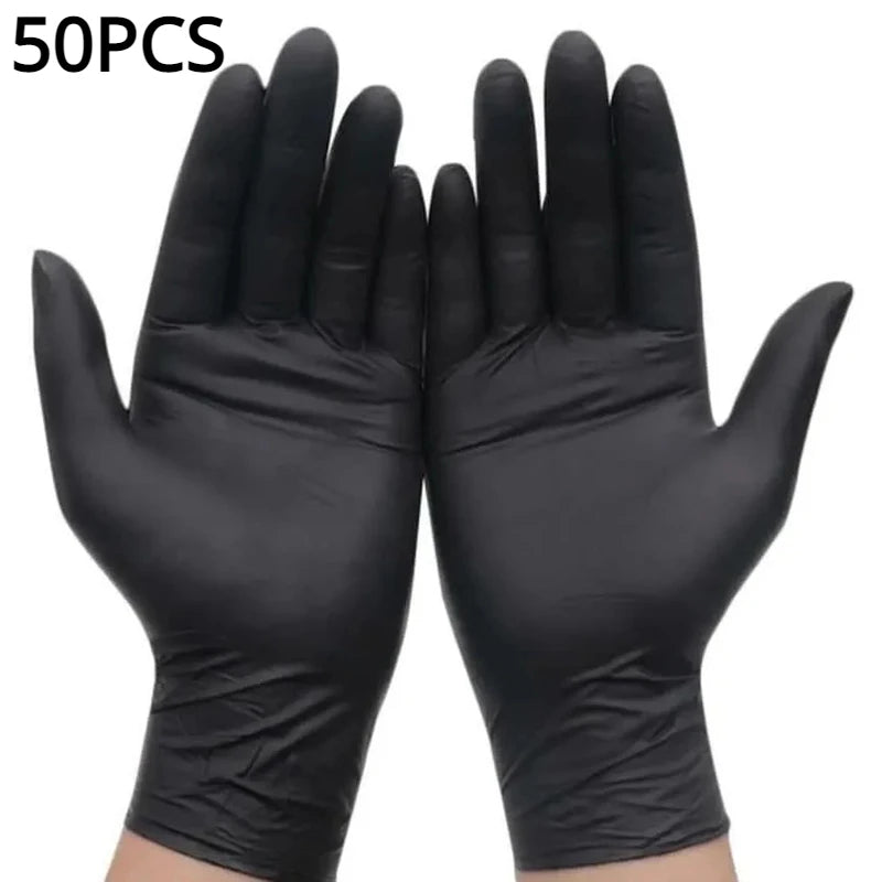 Black Nitrile Disposable Gloves — Tattoo Artist Grade (20/50/100pcs)