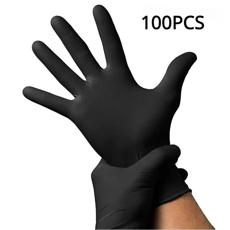 Black Nitrile Disposable Gloves — Tattoo Artist Grade (20/50/100pcs)