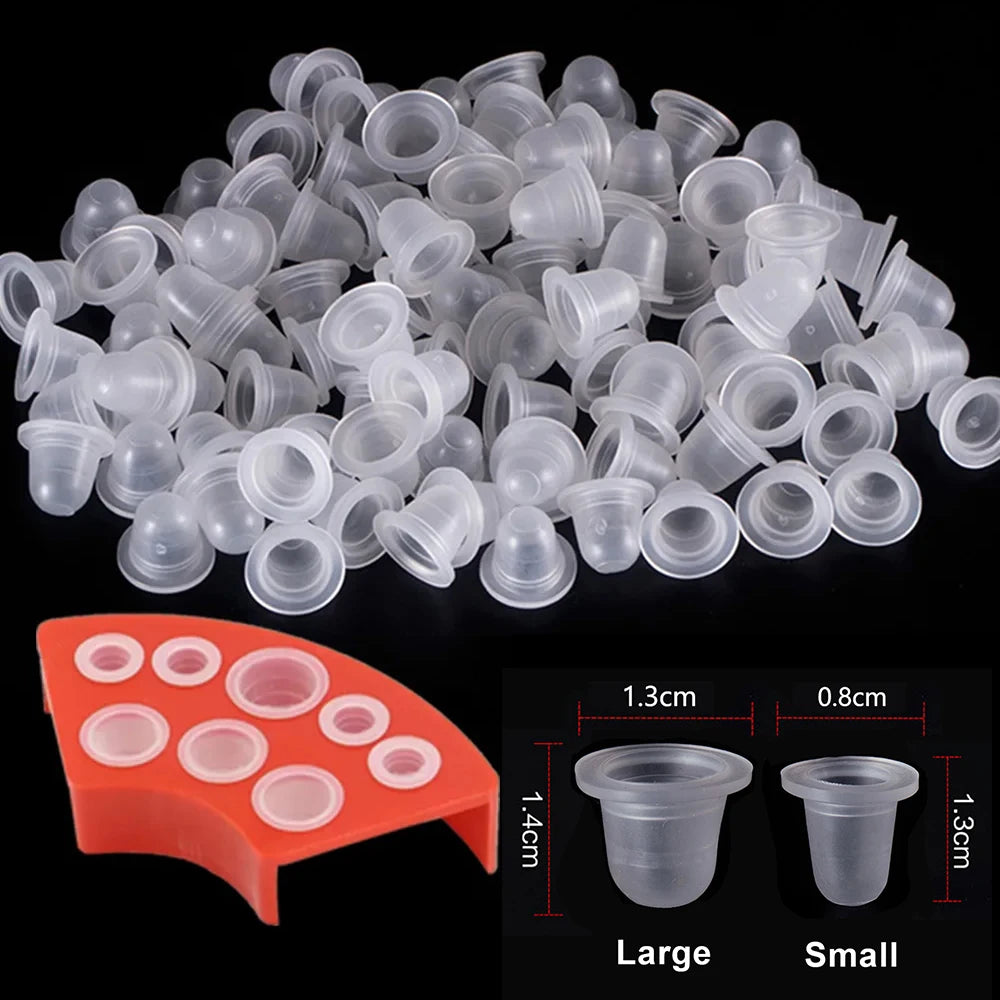 EMALLA Silicone Tattoo Ink Cups — Disposable Pigment Holder (100/500/1000pcs)