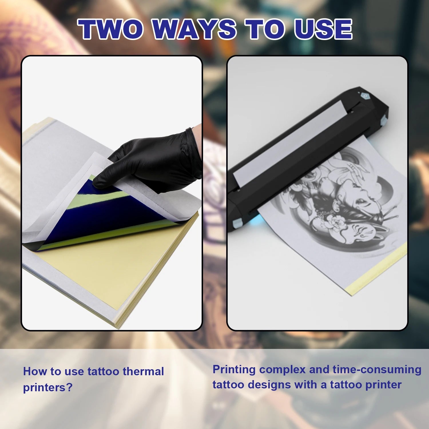 Tattoo Transfer Stencil Paper A4 — 4-Layer Thermal Carbon Paper (20/50/100pcs)