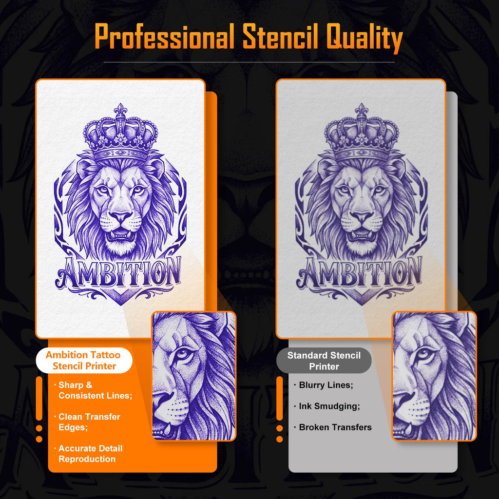 Ambition Wireless Thermal Tattoo Stencil Printer — A4 Bluetooth (Android/iOS/PC)