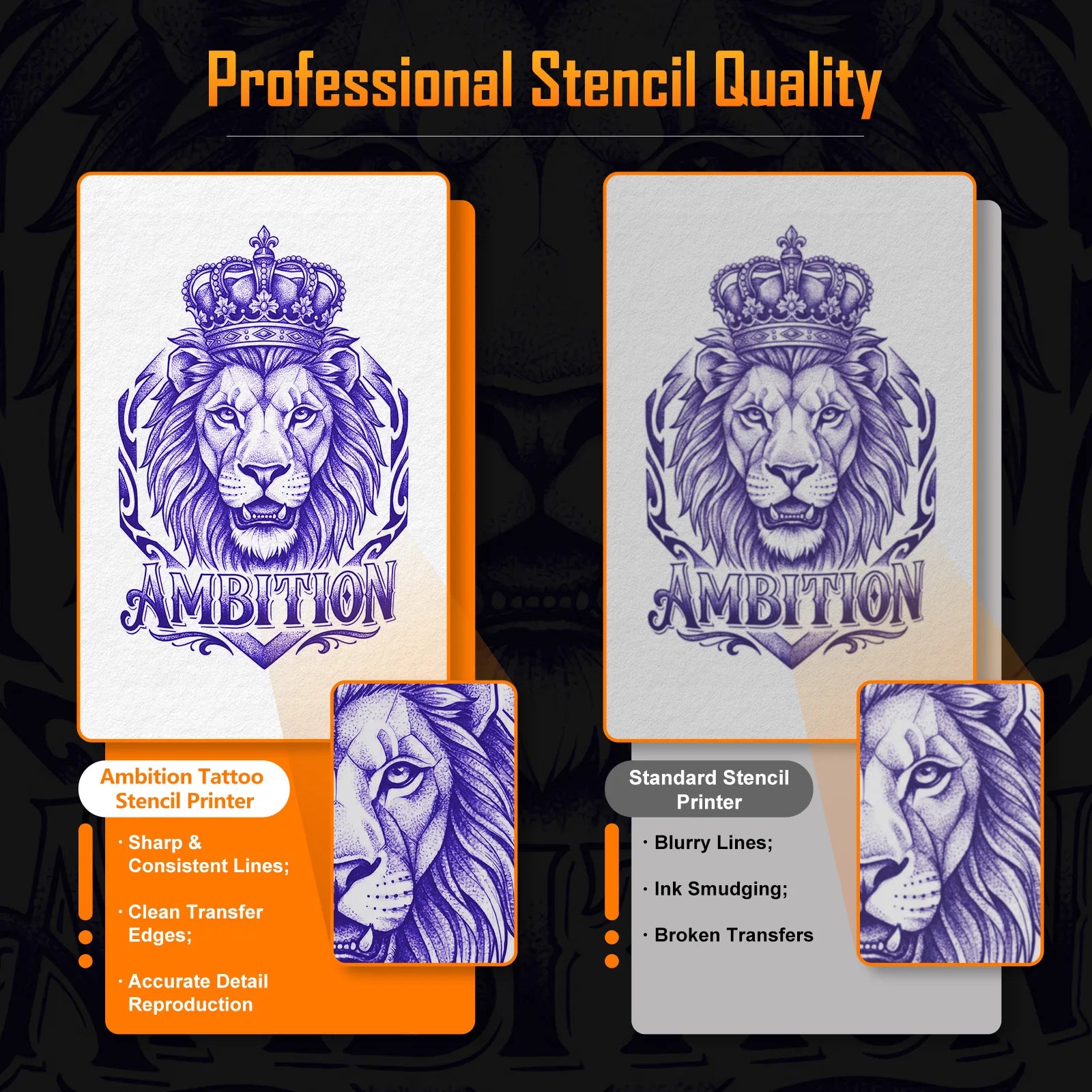 Ambition Wireless Thermal Tattoo Stencil Printer — A4 Bluetooth (Android/iOS/PC)