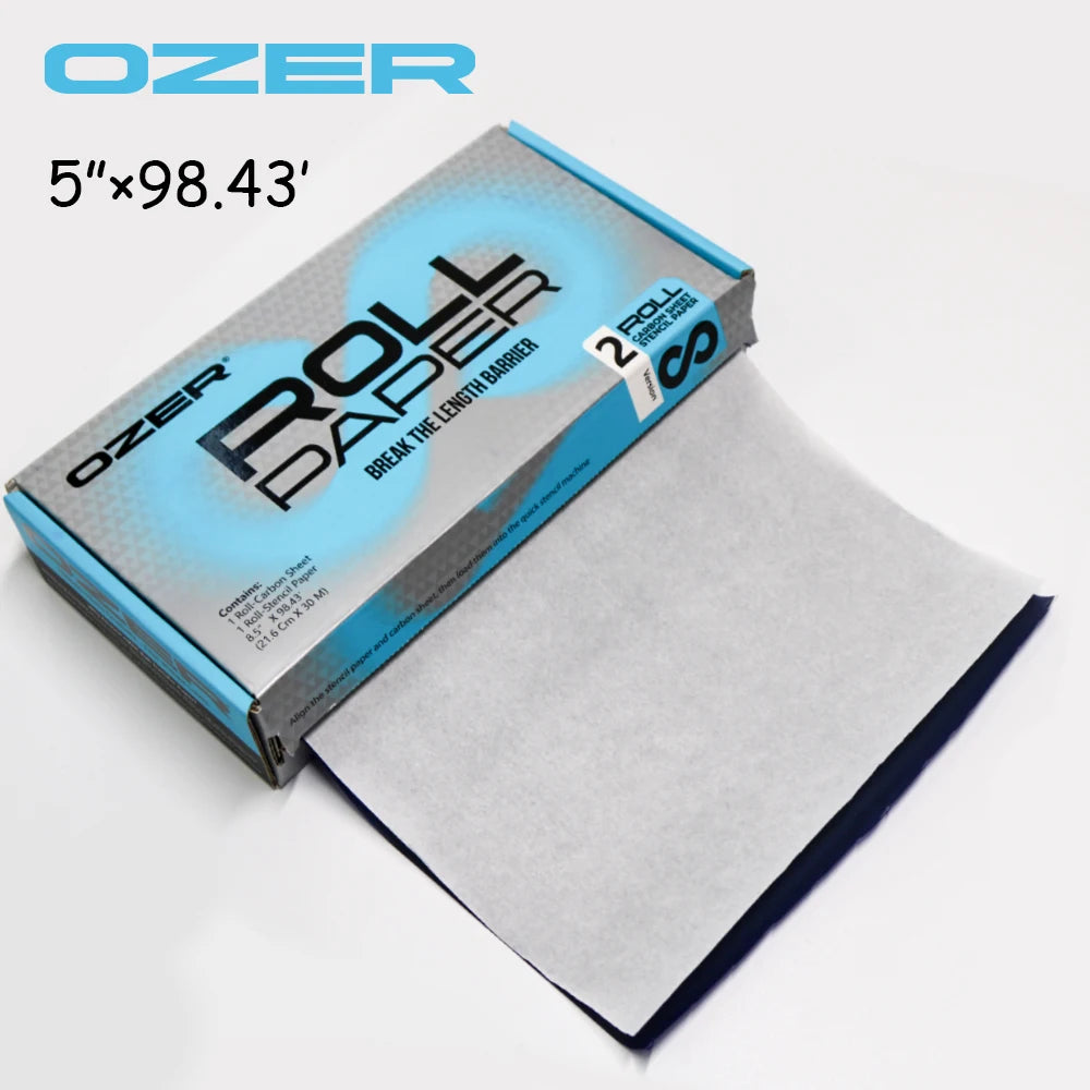 OZER Roll Paper – Thermal Transfer Paper Roll 5"×98ft | 2 Rolls per Box