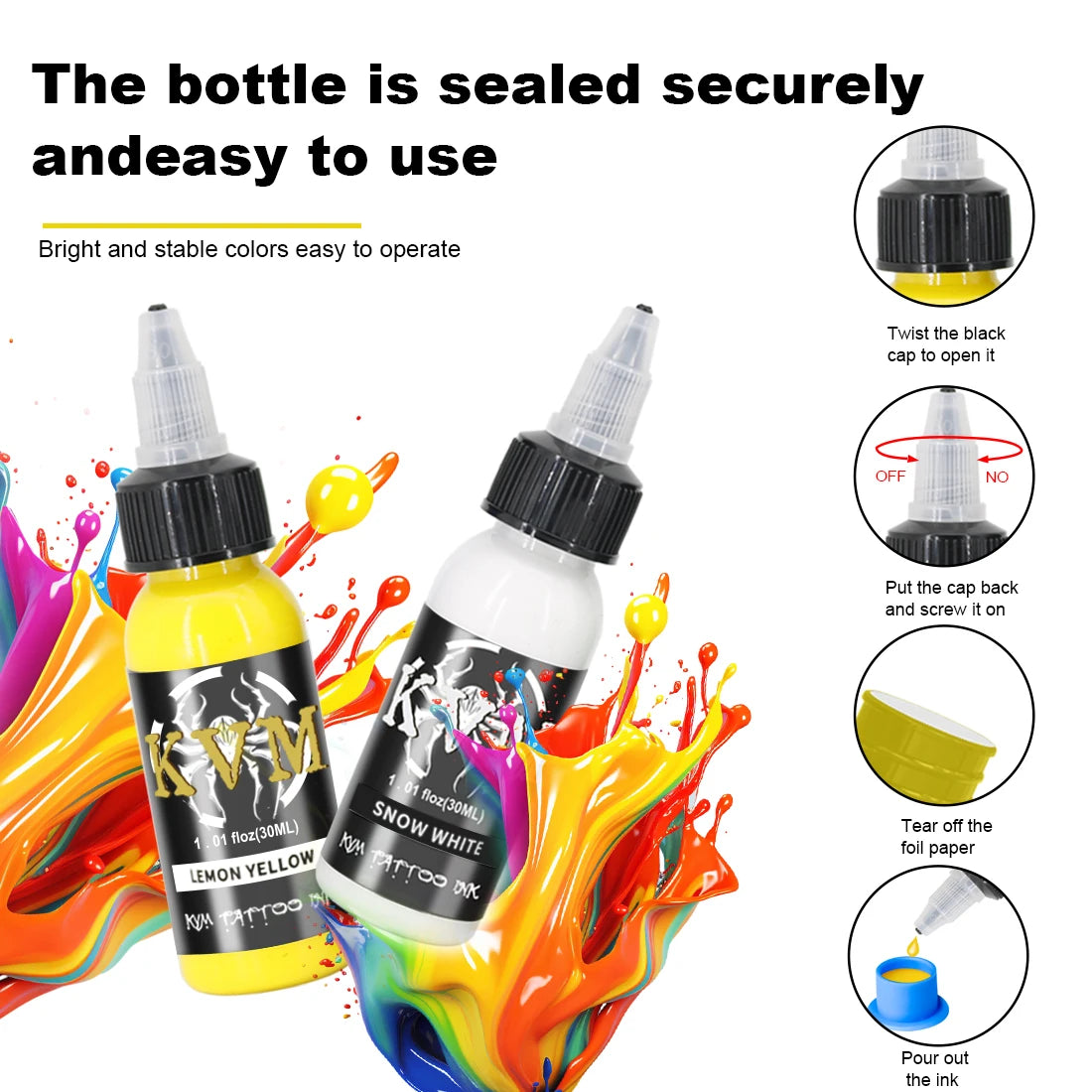Professional Tattoo Ink — 30ml/1oz (14 Colors Available)