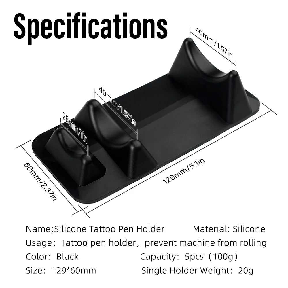 Silicone Tattoo Pen Holder – 2 or 5pcs | For All Pen Machines