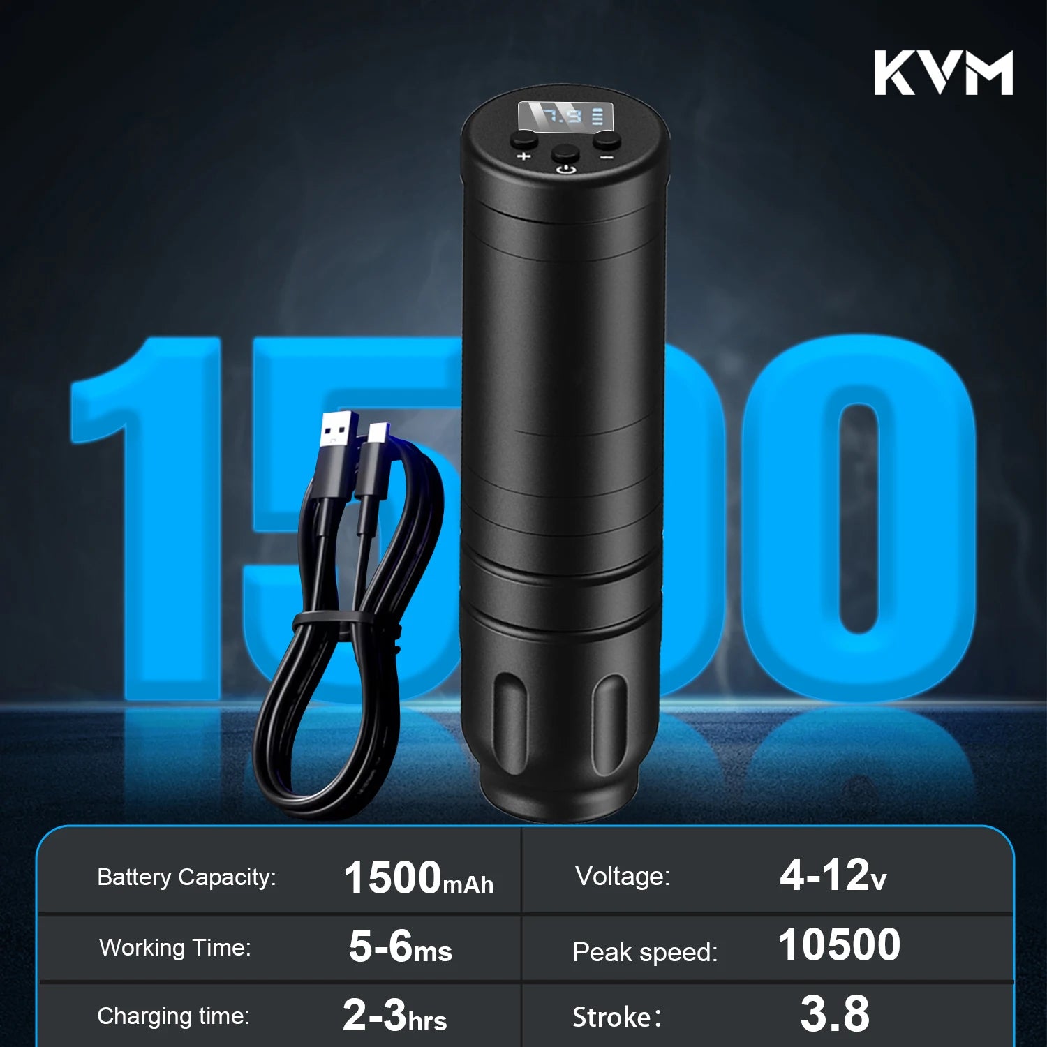 Wireless Tattoo Pen Machine — 1500mAh Battery