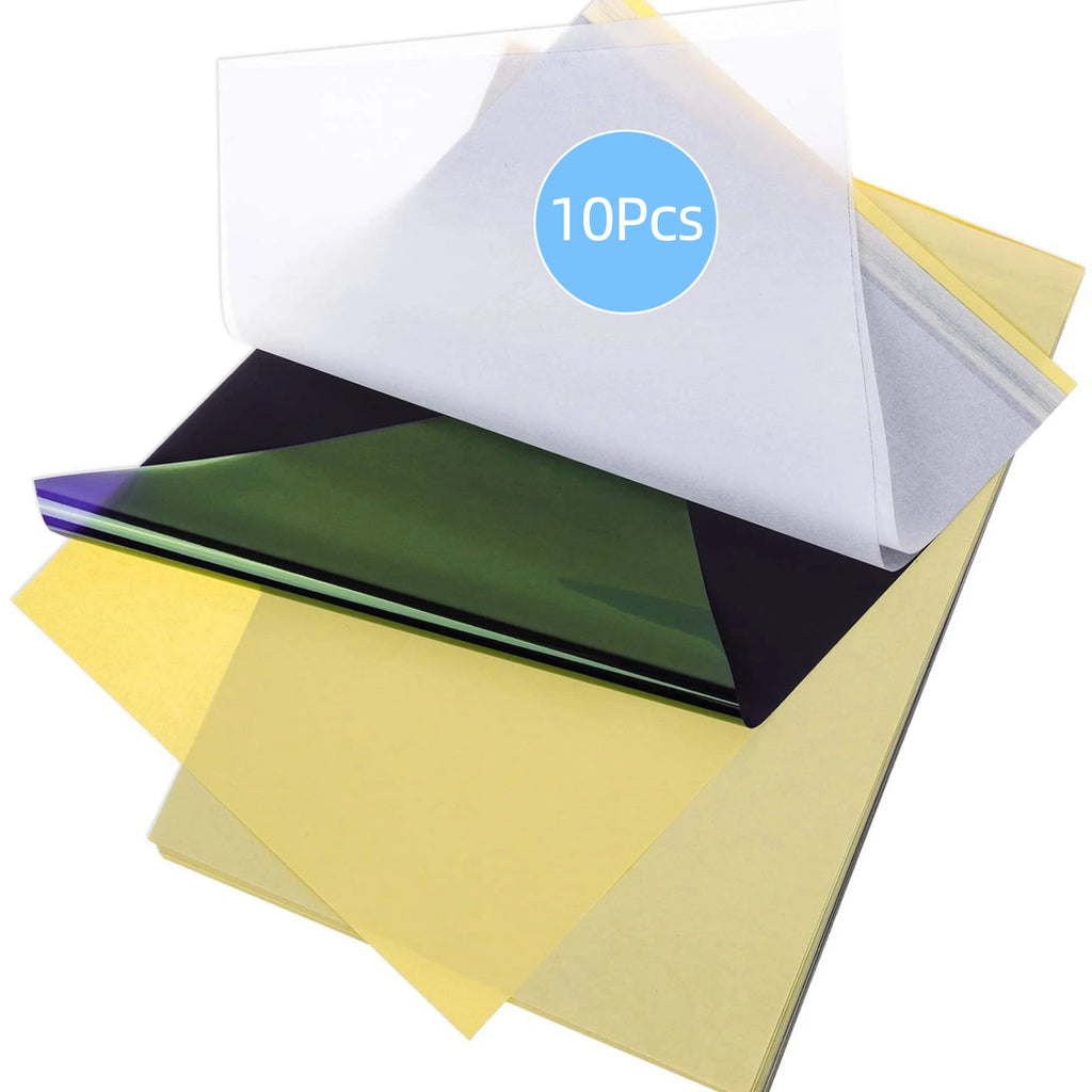 POSEIDON Tattoo Transfer Stencil Paper A4 — 4-Layer Thermal Carbon Paper (10/30/50/100pcs)