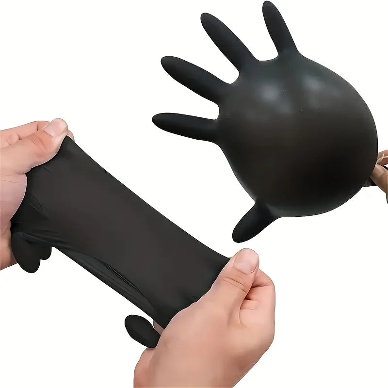 Black Nitrile Disposable Gloves — Tattoo Artist Grade (20/50/100pcs)
