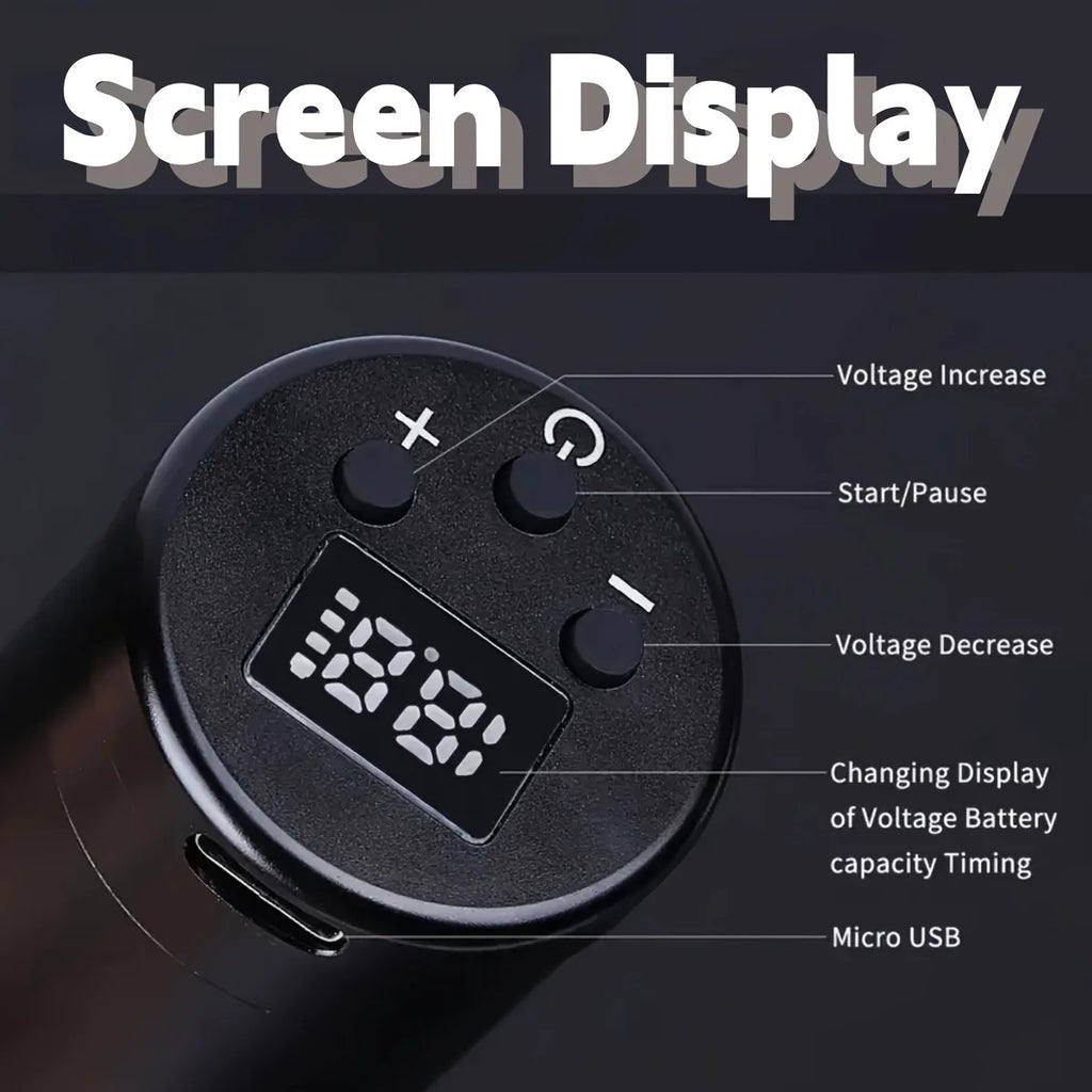 Wireless Tattoo Pen Machine — 1500mAh Battery