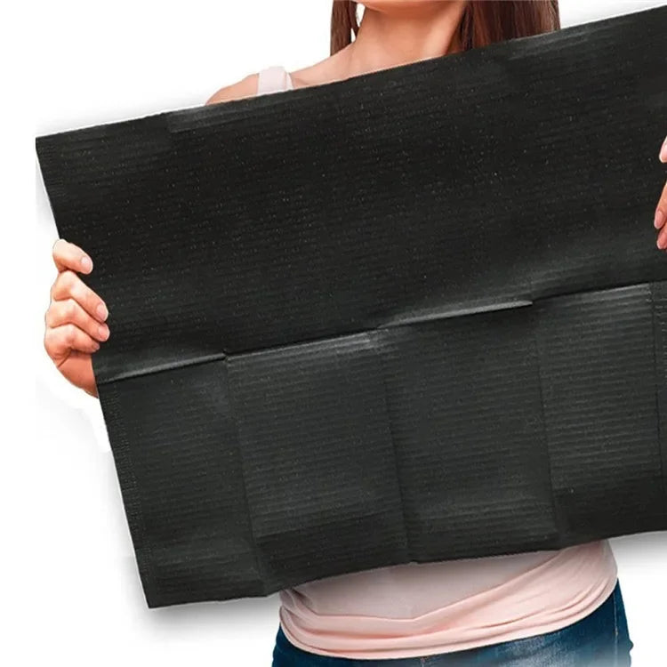 Black Disposable Tattoo Cleaning Wipes & Table Bibs — Waterproof (20/50/125pcs)