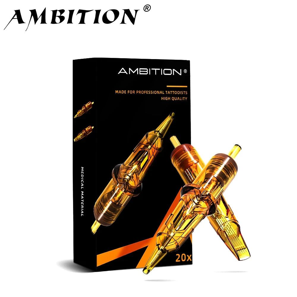 Ambition Glory Tattoo Cartridge Needles – 20pcs | RL RS RM | 0.25 / 0.30 / 0.35mm