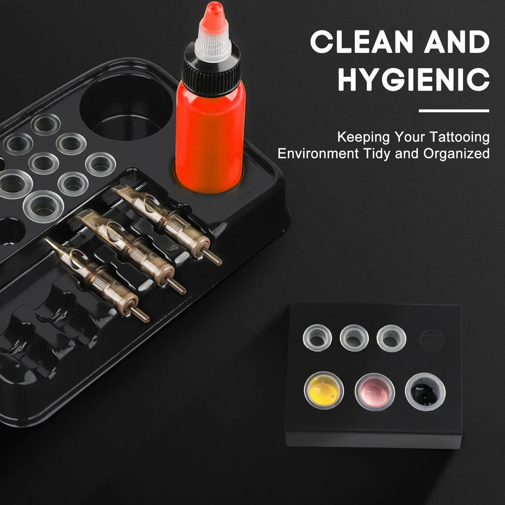 Disposable Tattoo Ink Palette Tray — Thickened Pigment Holder (12/24pcs)