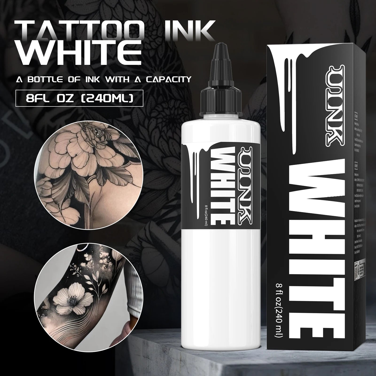 Professional Black Tattoo Ink — 240ml Triple Black
