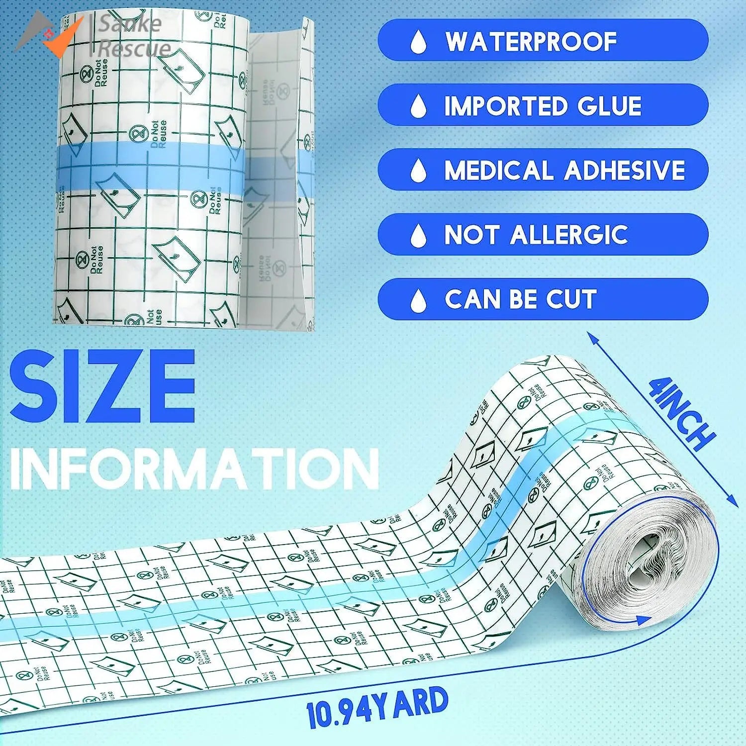 Tattoo Aftercare Waterproof Healing Film — Transparent Adhesive Bandage Roll