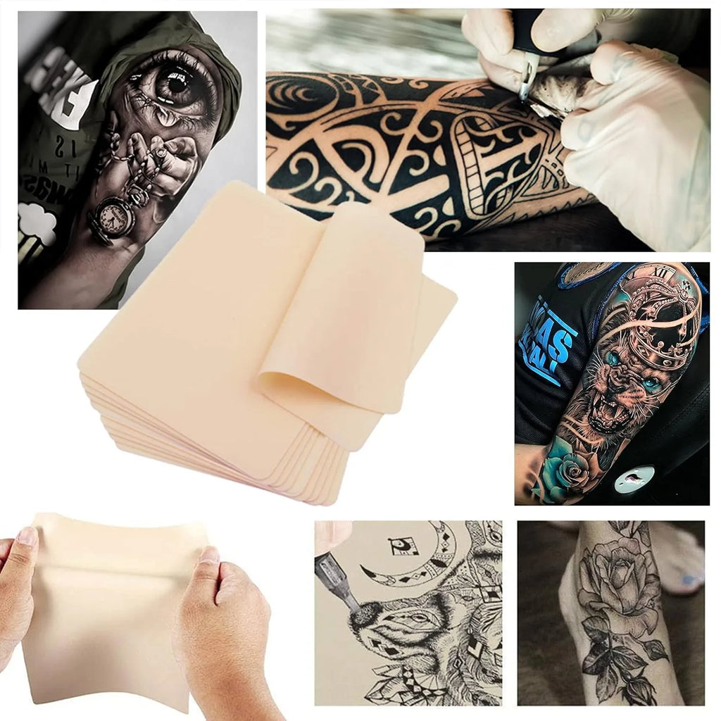 Tattoo Practice Skin – Double Sided Synthetic Leather | 3, 5 and 10 pcs