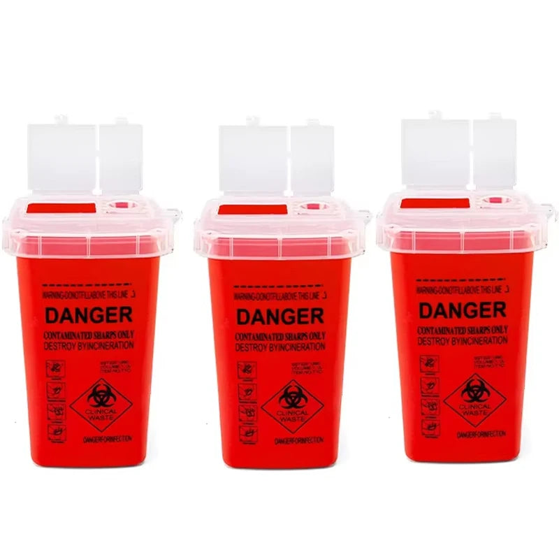 Disposable Sharps Container – 1L Tattoo Needle Waste Box | 1 or 3pcs