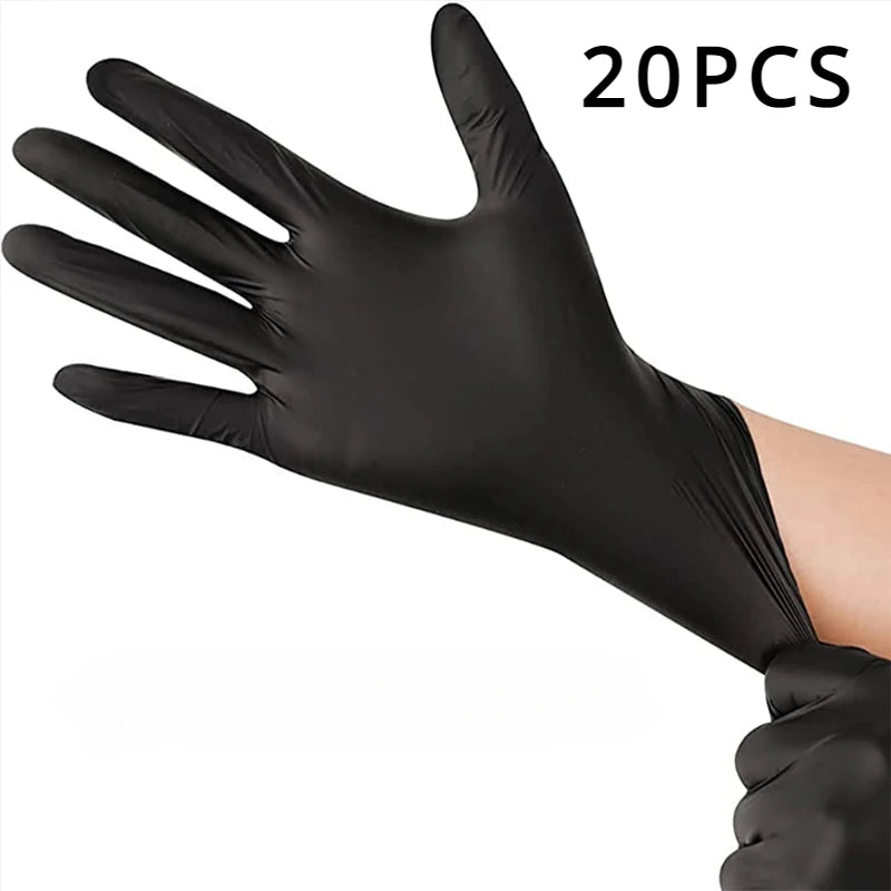 Black Nitrile Disposable Gloves — Tattoo Artist Grade (20/50/100pcs)