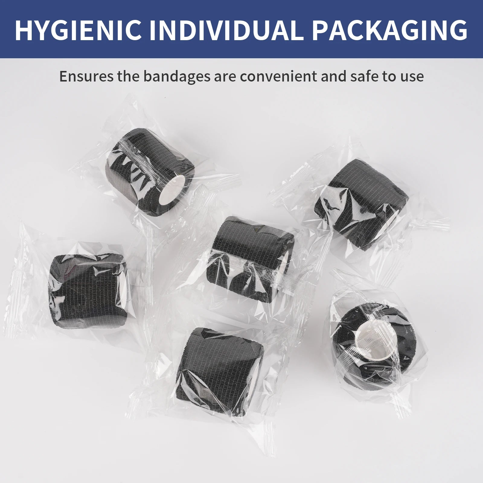 Disposable Tattoo Grip Cover Wrap — Self-Adhesive Bandage Tape (3/6/12/24/48pcs)