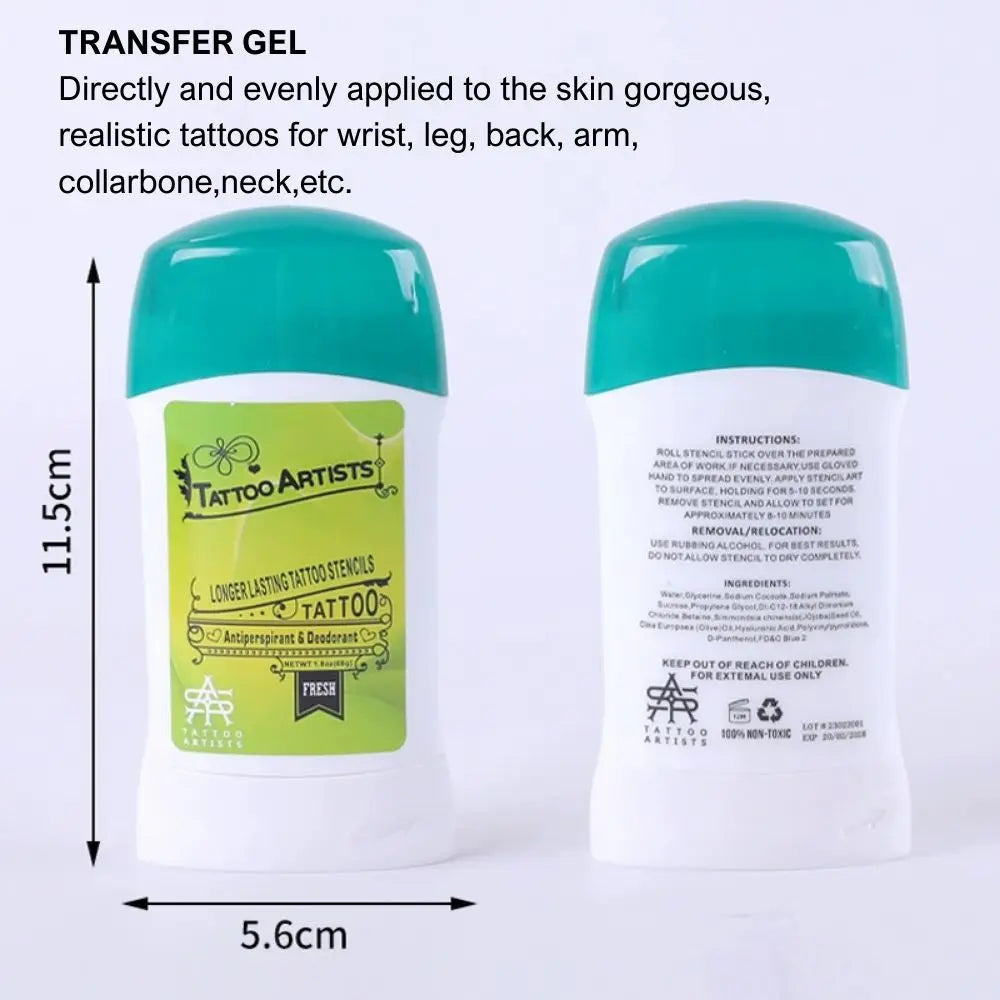 Tattoo Transfer Cream Gel — Stencil Solution for Skin Transfer (60g)