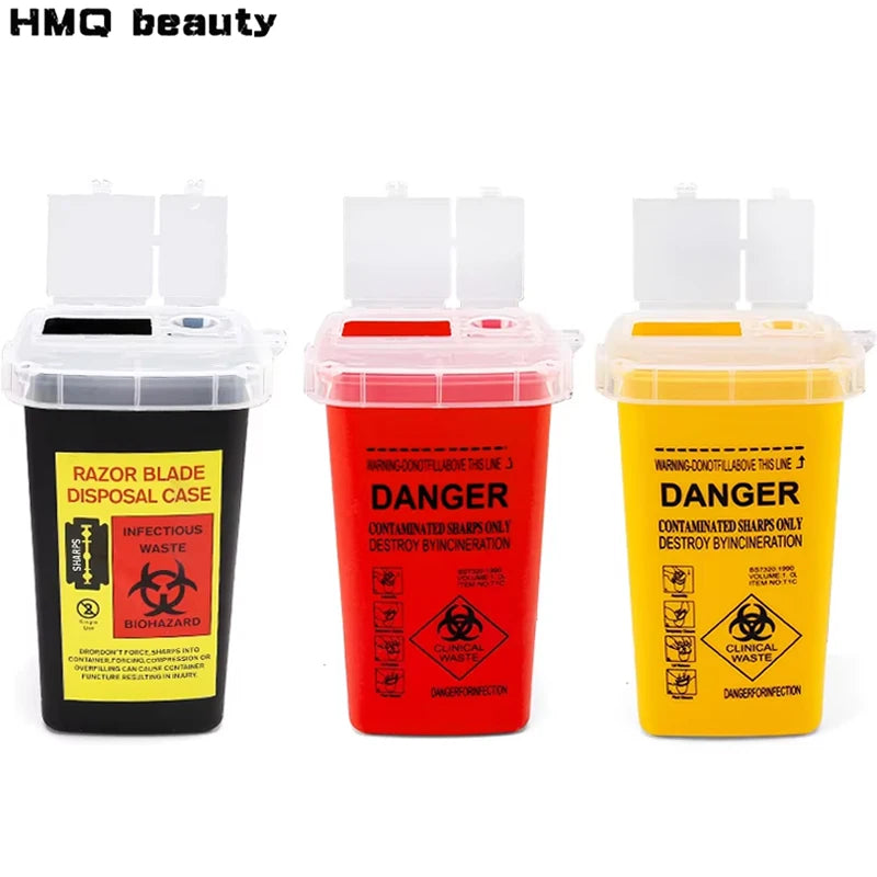 Disposable Sharps Container – 1L Tattoo Needle Waste Box | 1 or 3pcs