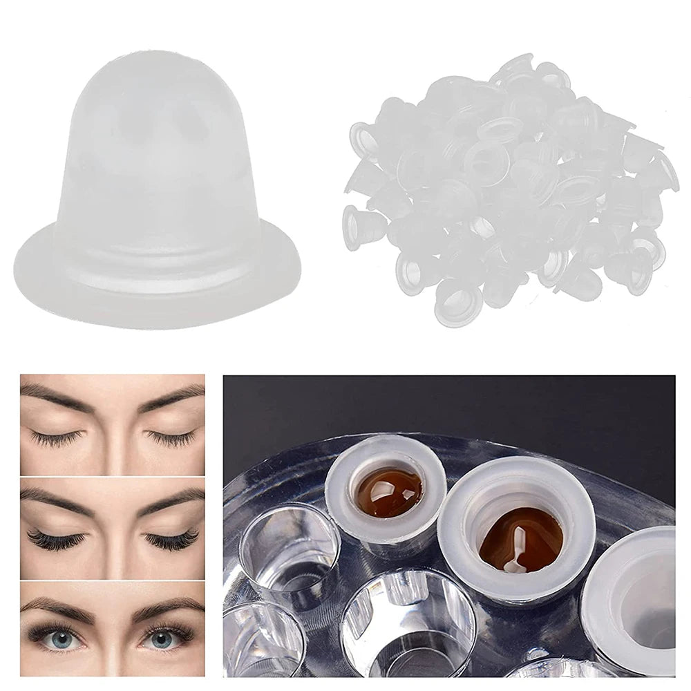 EMALLA Silicone Tattoo Ink Cups — Disposable Pigment Holder (100/500/1000pcs)