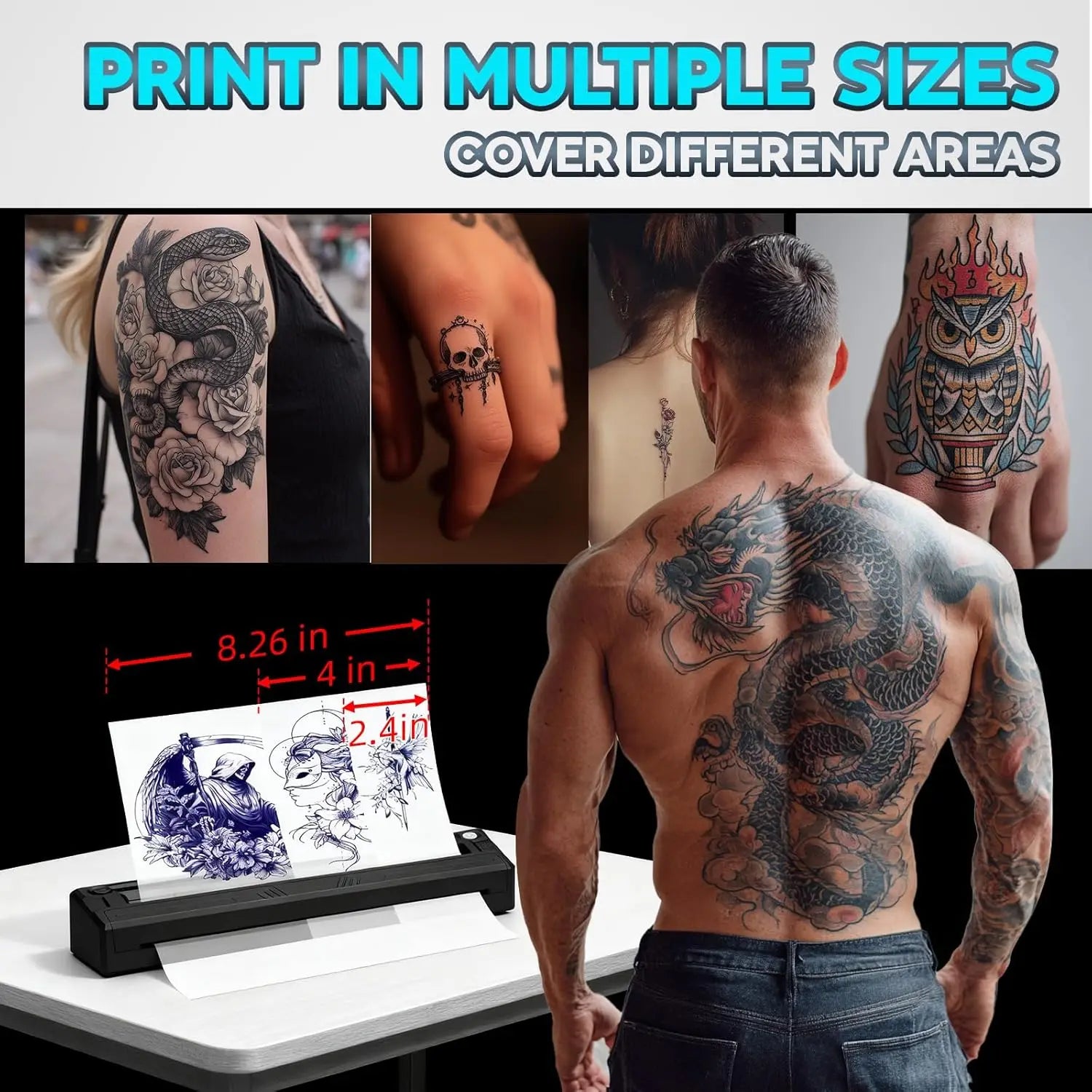 NEKING Portable Bluetooth Tattoo Stencil Printer A4 — For Artists & Beginners