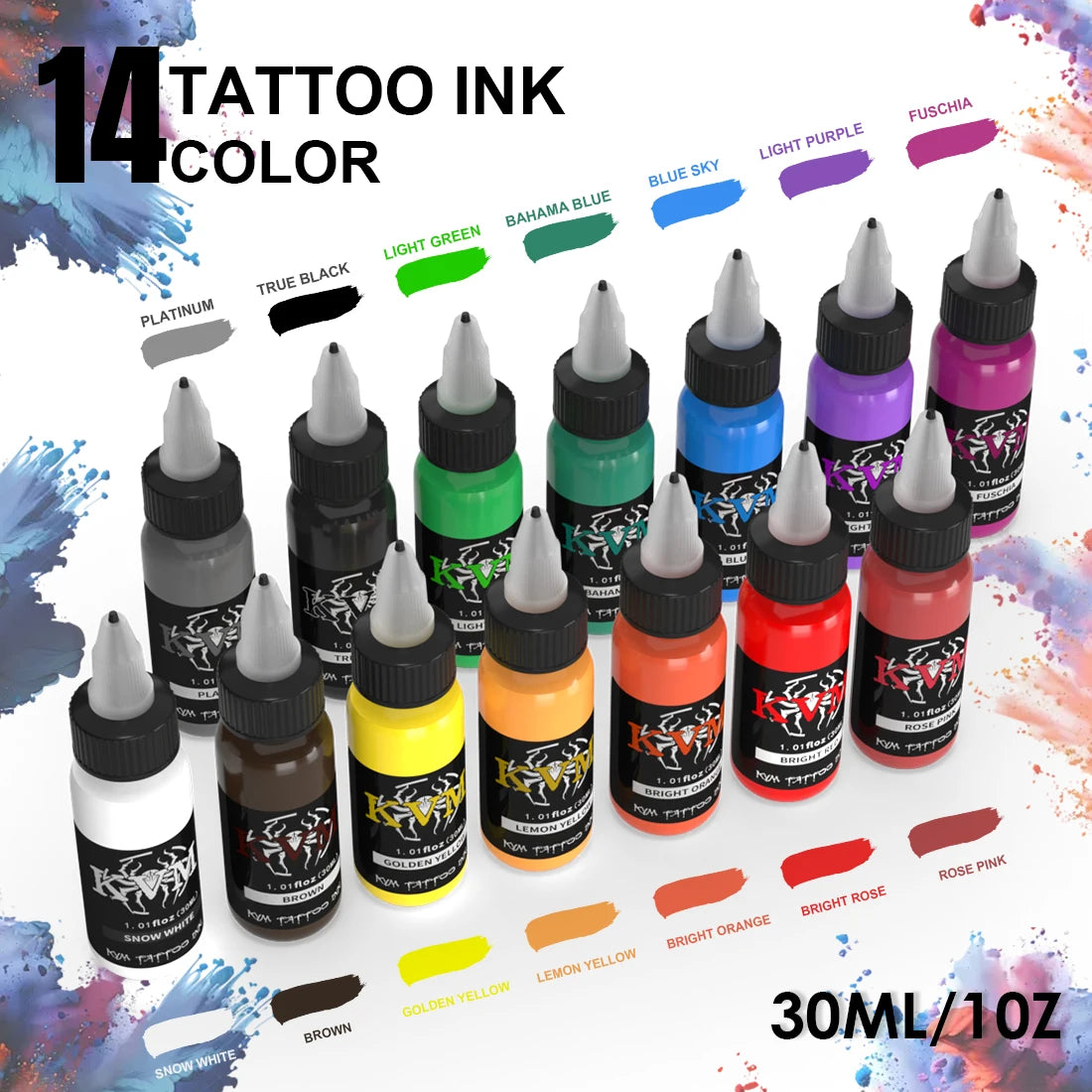 Professional Tattoo Ink — 30ml/1oz (14 Colors Available)